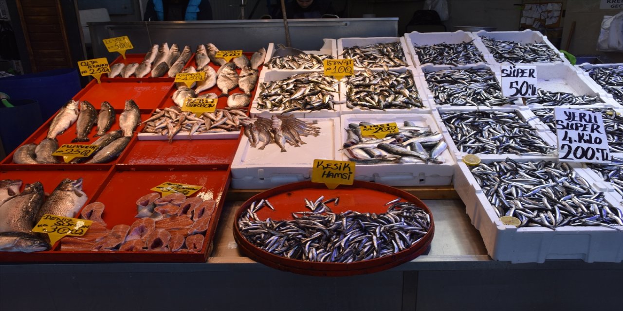 Trabzon’da Balıkçı Tezgahlarını Hamsi Süsledi: Kilogramı 50 Lira