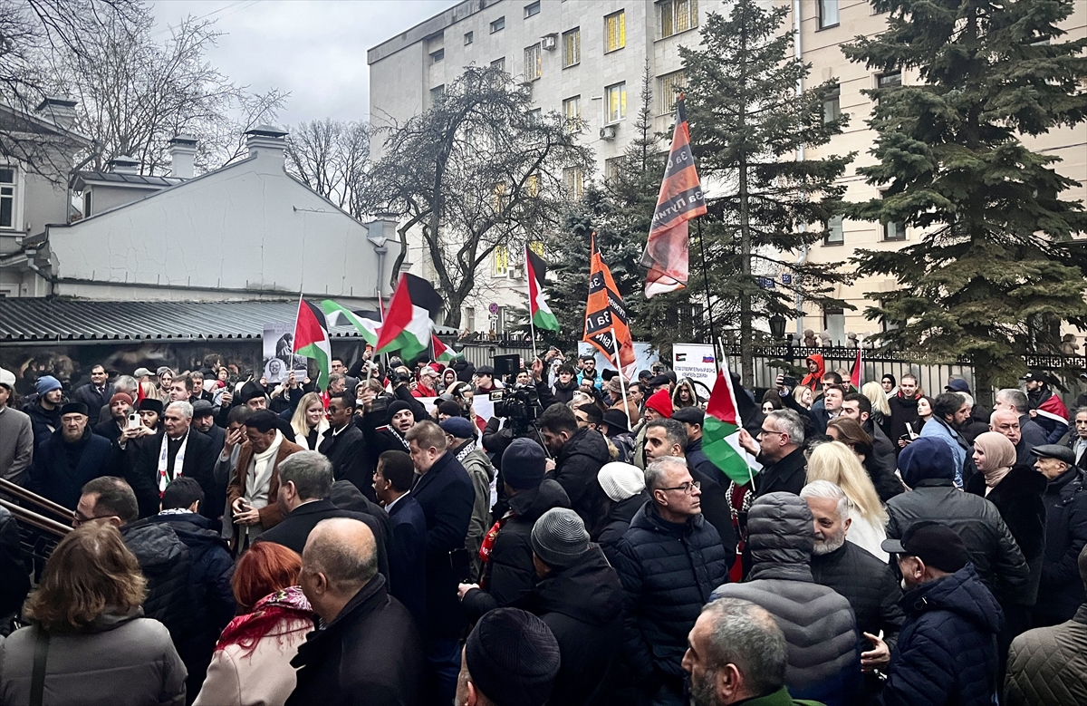Moskova'da Filistin halkıyla dayanışma etkinliği düzenlendi