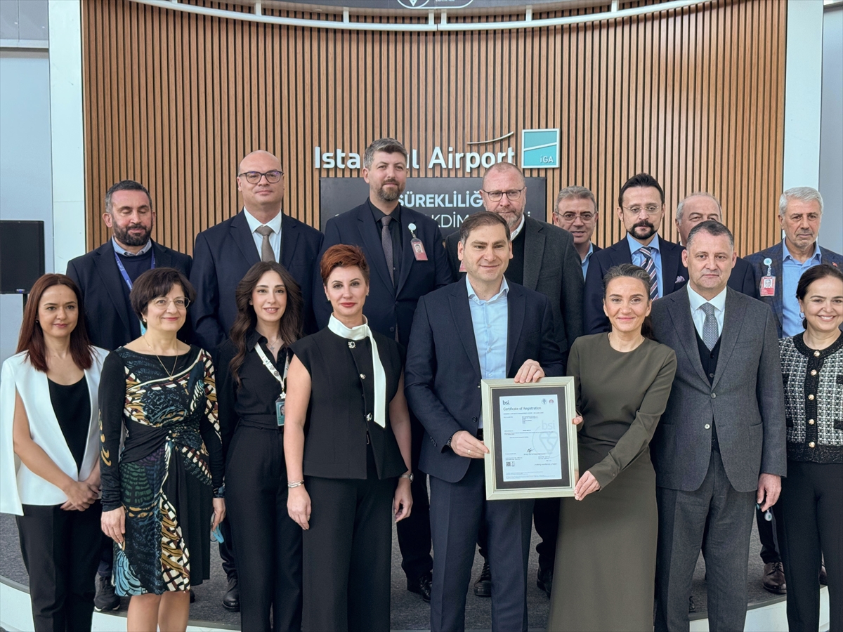 İstanbul Havalimanı'na "ISO 22301 İş Sürekliliği Yönetim Sistemi Sertifikası" verildi