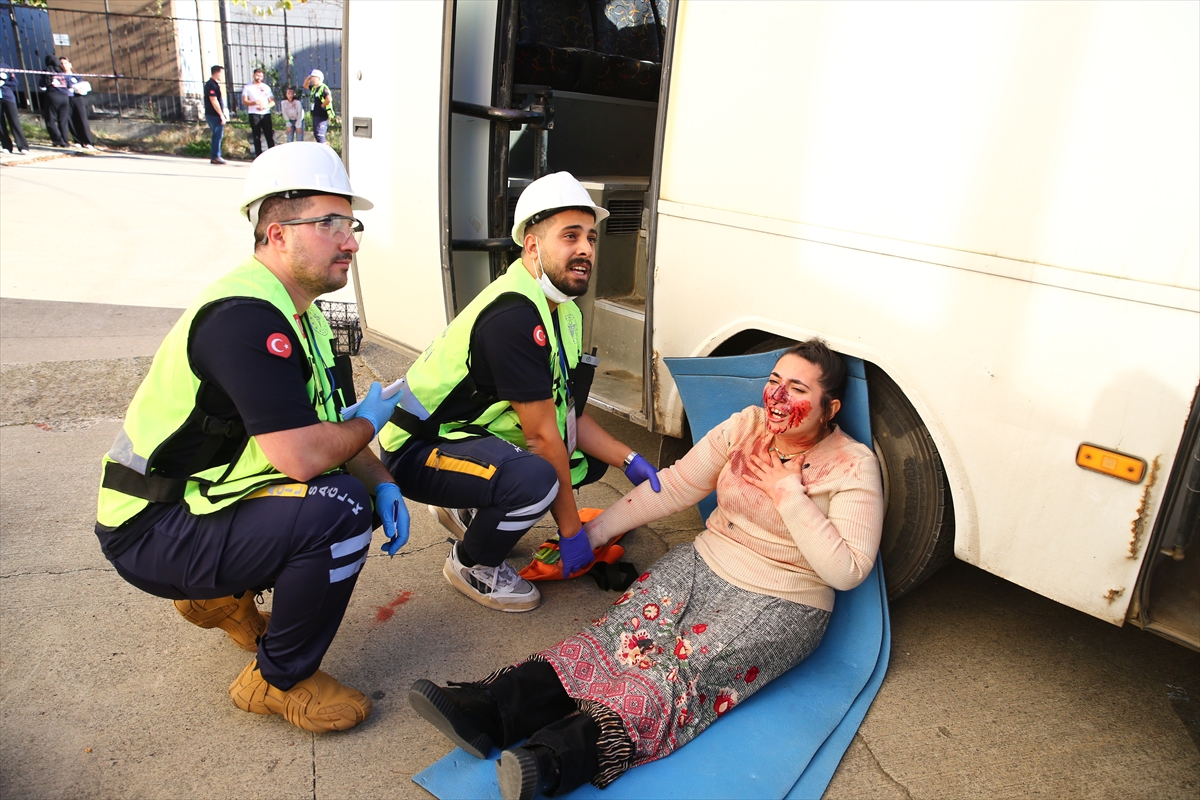 Giresun'da sağlık ekiplerinin acil müdahale becerileri test edildi