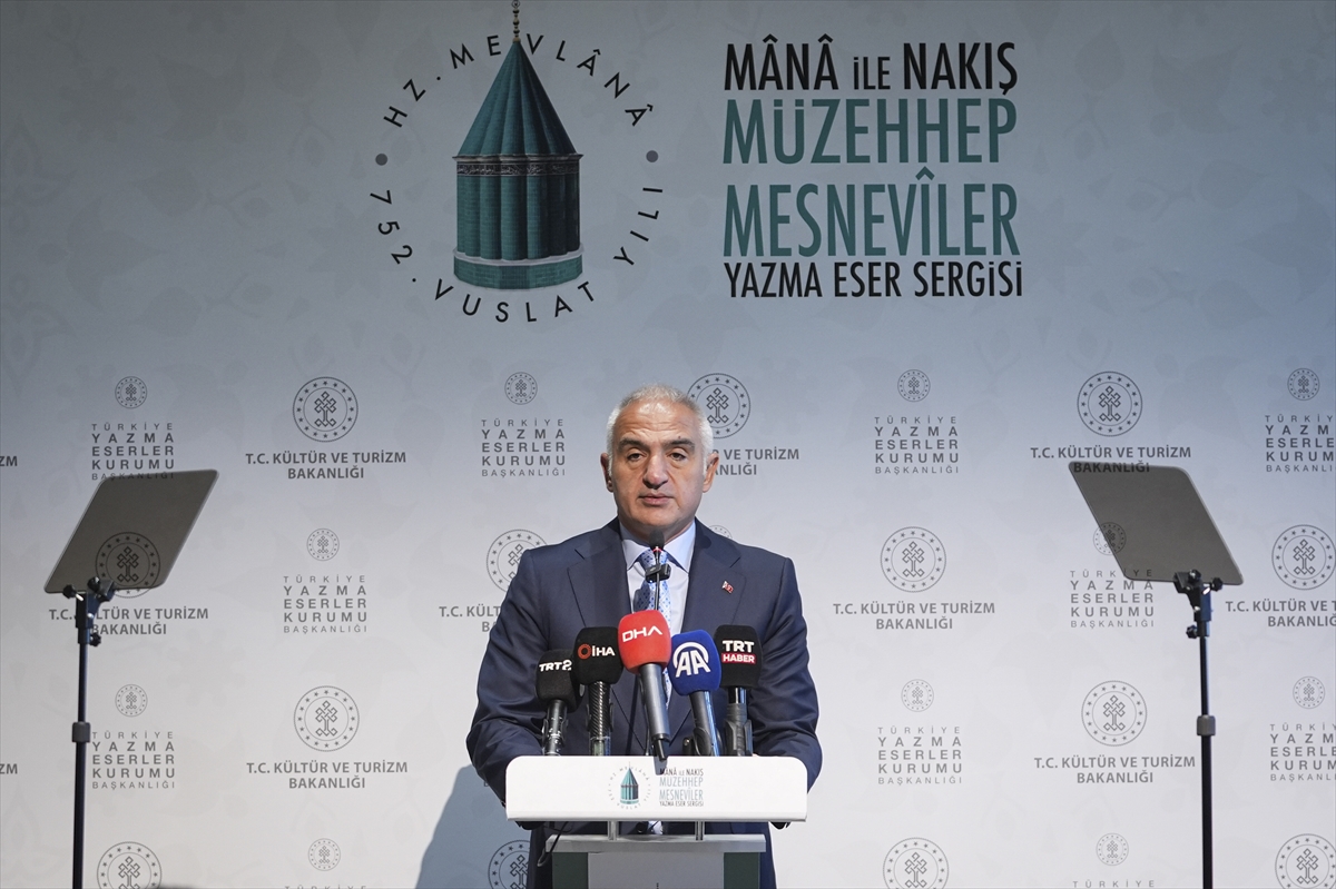 "Mana ve Nakış: Müzehhep Mesneviler Yazma Eser Sergisi" açıldı