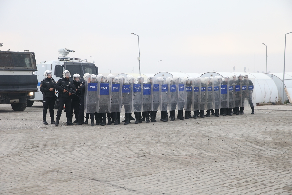 Kahramanmaraş'ta polislerce izinsiz gösteriye müdahale tatbikatı yapıldı