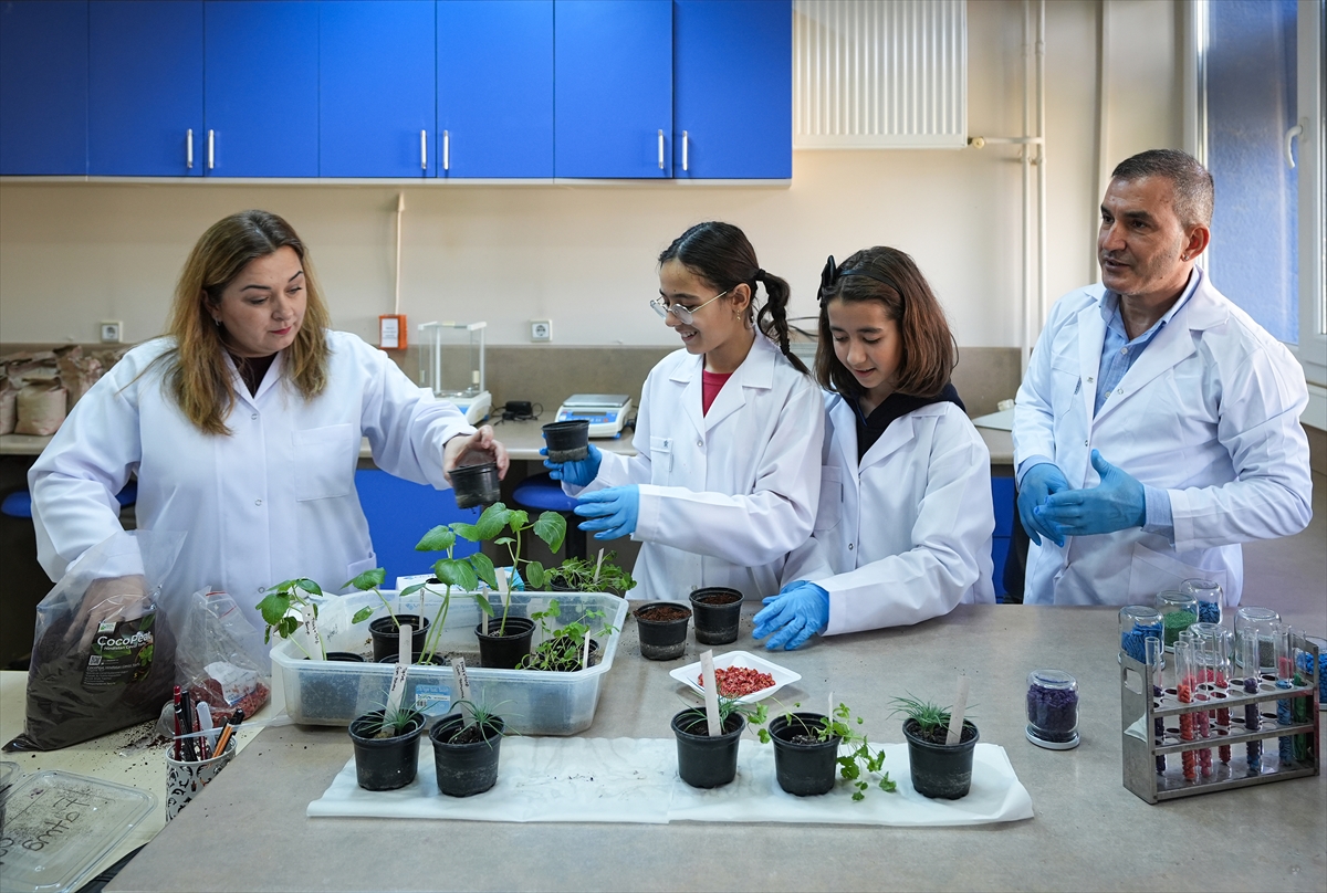 Öğrenciler "yeşil vatan" için en hızlı filizlenen tohum topunu araştırdı