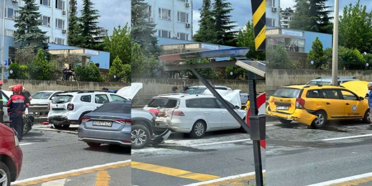 Trabzon Ortahisar’da 7 Aracın Karıştığı Zincirleme Kazada 2 Kişi Yaralandı