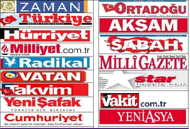 Gazeteler ve yazarlarının yaşları: