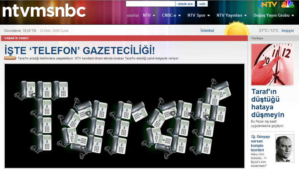 Taraf'tan NTV'ye 'Tarkan' eleştirisi