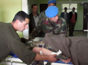 Askeri araç kaza yaptı