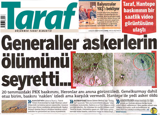 Askerlerin ölümünü seyrettiler