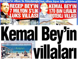 Gazetelerin VİLLA sallamaları