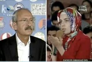 Başörtülü kız Kılıçdaroğlu'nu şoke etti