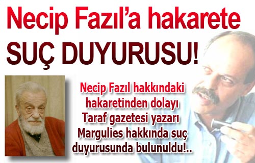 Margulies hakkında suç duyurusu