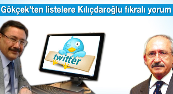Gökçek Twitter'da listeleri yorumladı