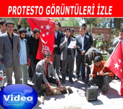 VAN'DA, SP'Lİ GENÇLER AK PARTİ'Lİ KUZU'YU PROTESTO ETTİ