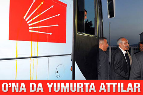 Kılıçdaroğlu'na da yumurta attılar