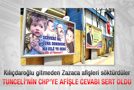 Tunceli'nin CHP'ye afişle cevabı