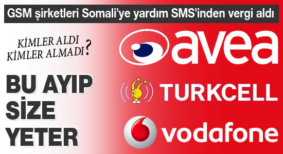 Somali'ye yardım SMS'ine vergi şoku