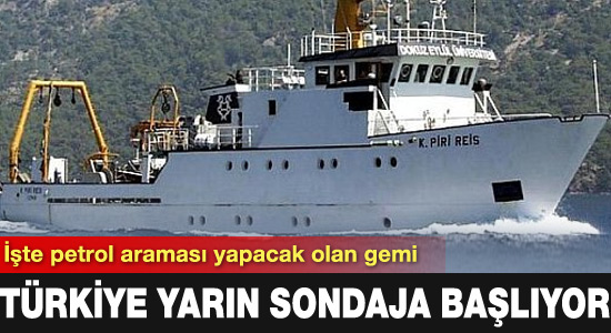 Sondaj gemisi yarın yola çıkıyor