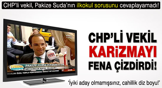 CHP'li vekilin karizmayı çizdirdiği an...