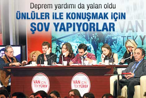 Ünlülerle konuşmak için şov...