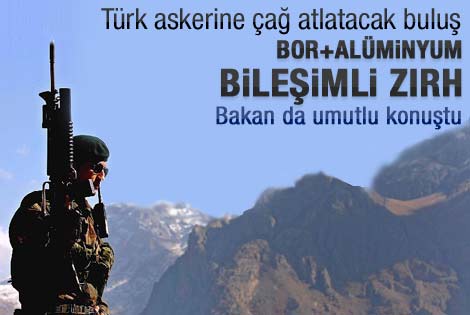 Bor-Alüminyum bileşimli zırh