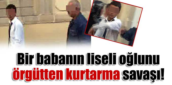 Oğlunu örgütten kurtarmak için eylem yaptı