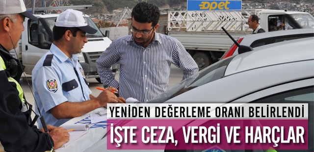 İşte ceza, vergi ve harçlar