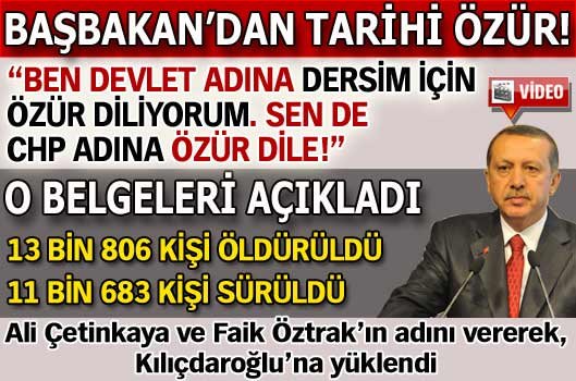 "Devlet adına özür diliyorum"