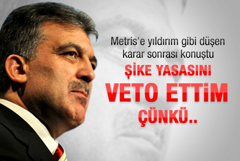 "Şike yasasını veto ettim, çünkü..."