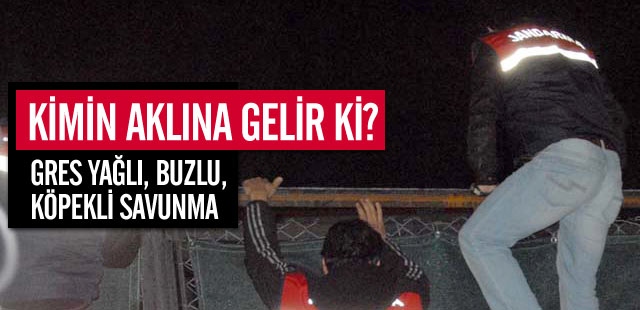 Gres yağlı, buzlu, köpekli savunma