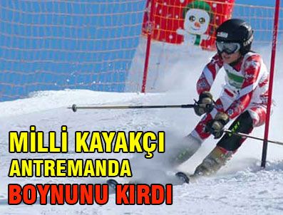 Milli sporcu antrenmanda boynunu kırdı