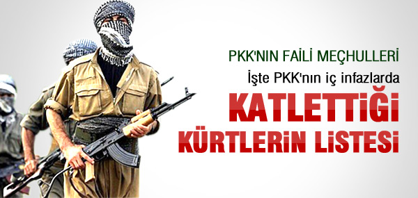 PKK'NIN KATLETTİĞİ KÜRTLERİN LİSTESİ?