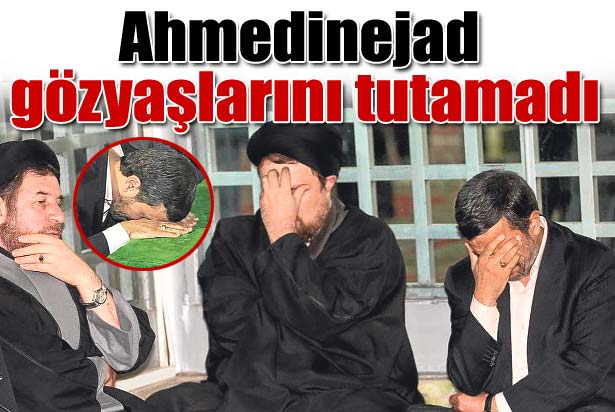 Ahmedinecad gözyaşlarını tutamadı