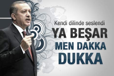 Başbakan kendi dilinde seslendi