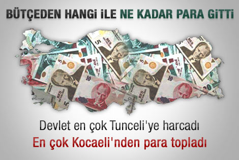 Bütçeden Hangi İL'e Ne Kadar Gitti