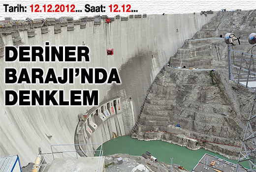 Deriner Barajı'nda 12 denklemi