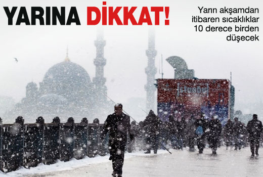 Sıcaklıklar 10 derece birden düşecek