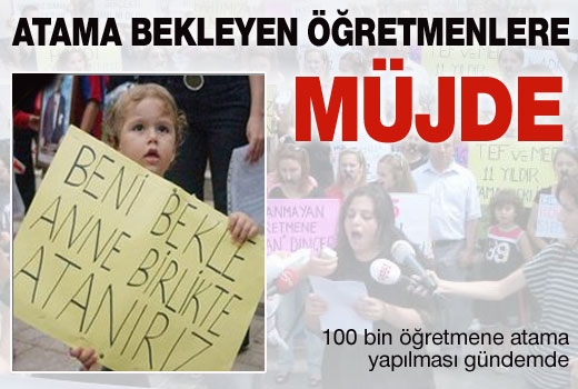 '100 bin öğretmen ataması yapılabilir'