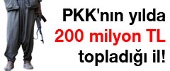 PKK'nın yılda 200 milyon lira topladığı il!