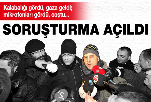 Kalabalığı gördü gaza geldi