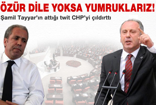 İnce'den Tayyar'a: Özür dile yoksa yumruklarız