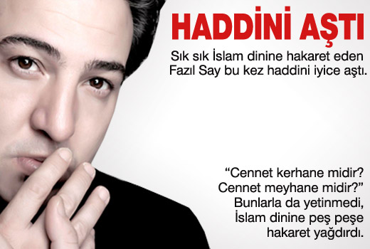 Fazıl Say İslam dinine hakaret etti
