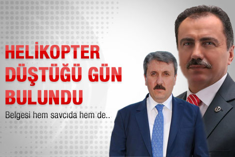 Destici: Helikopterin enkazı düştüğü gün bulundu