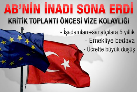 AB'den Türklere vize kolaylığı