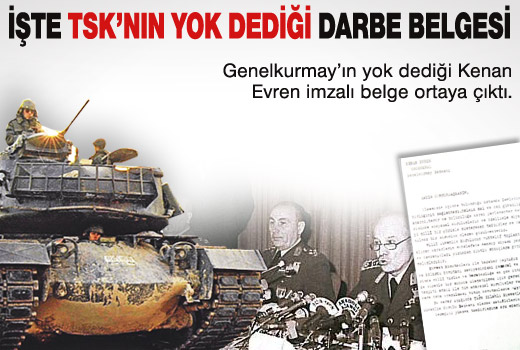 TSK'nın yok dediği muhtıra belgesi ortaya çıktı