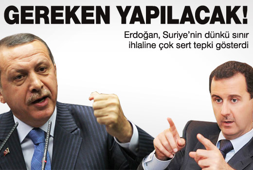Erdoğan'dan Suriye'ye sert tepki