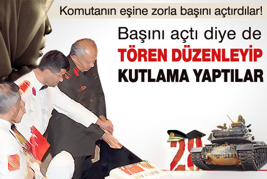 Eşine başını zorla açtırıp kutlama yaptılar!