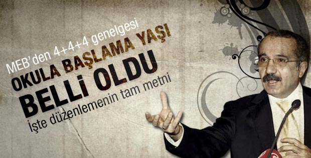 MEB'den 4+4+4 genelgesi