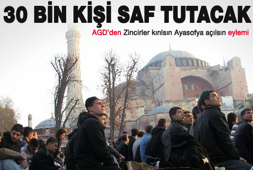 Zincirler kırılsın Ayasofya açılsın eylemi