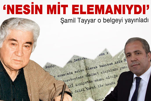 Aziz Nesin'in MİT elemanı olduğunun belgesi