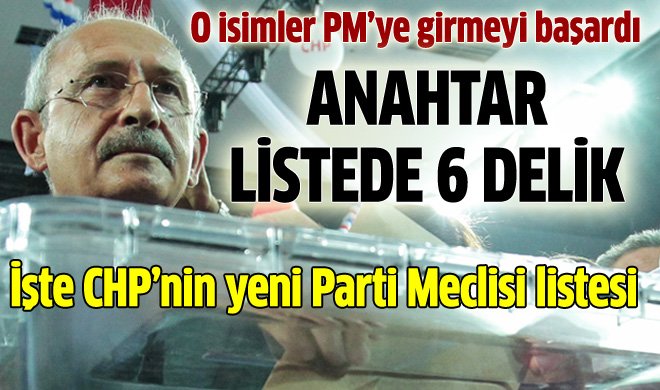 İşte CHP’nin yeni Parti Meclisi listesi